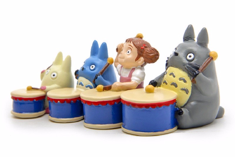 Totoro Musical Instruments PVC Toy Drum Group Full Set