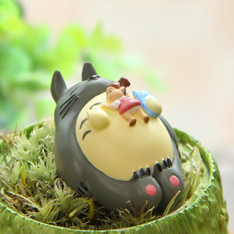 Cute Miyazaki Hayao + Totoro Sleepping Figurines
