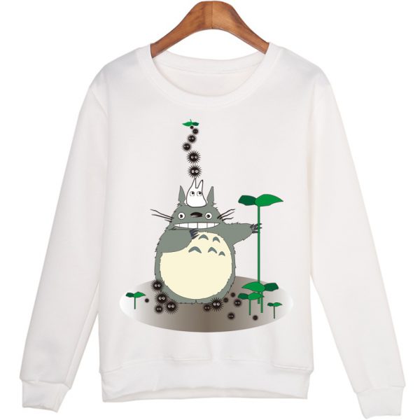 Totoro With Leaves Sweatshirts