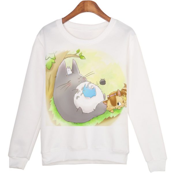 Totoro Sleeping On The Glass Sweatshirts