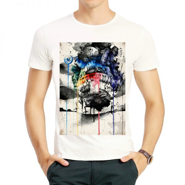 Colorful Howl's Moving Castle T-shirt