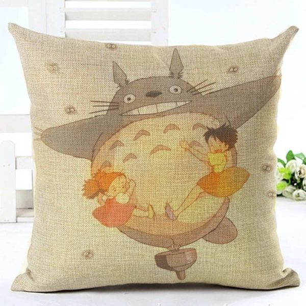 Totoro With Mei Pillow Cover