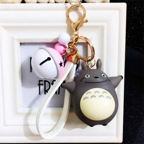 Cartoon Anime Doll My Neighbor Totoro Keychain With Bell