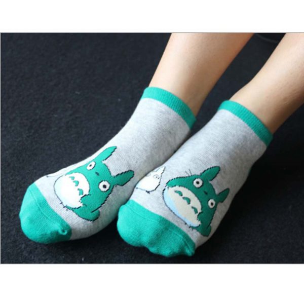 New Totoro Cartoon Cotton Socks Slippers Boat Slippers for Women short tube tube socks skateboard lady free shipping