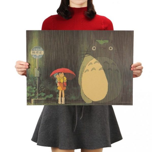 Hot Vintage Cartoon Anime Totoro Poster