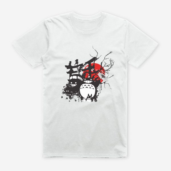 Ghibli Totoro Cherry Blossom New Cotton T-shirt