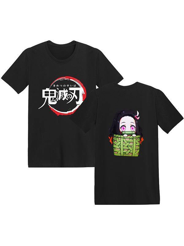 Demon Slayer T-shirt - Cute Nezuko Printed Tees Mange T-Shirts Kimetsu No Yaiba