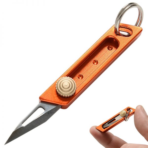 Seft Defense Keychain – Portable Retractable Tool Survive Stainless Steel Pocket Knife Mini Keychain