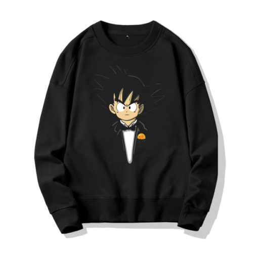 Anime Sweatshirts - Black Anime Dragon Ball Sweatshirts