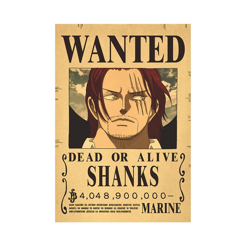Shanks Wanted Poster