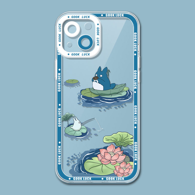 Totoro in Lotus Leaf Soft Phone Case