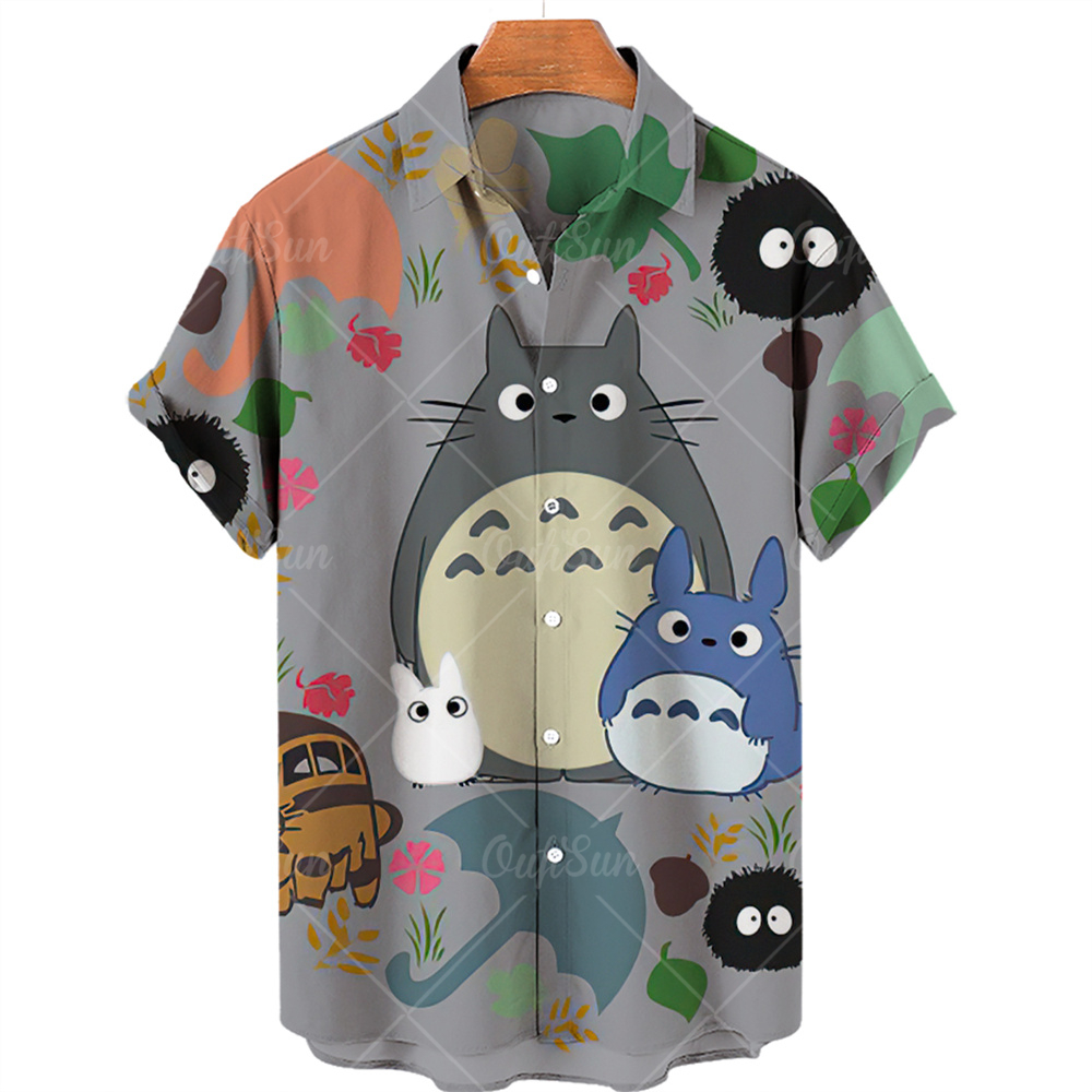 Totoro with Susuwatari and Catbus Hawaiian Shirt